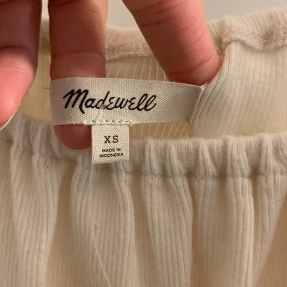 NWOT❣️ Madewell Plush Square Neck Smocked Top - Picture 6 of 7